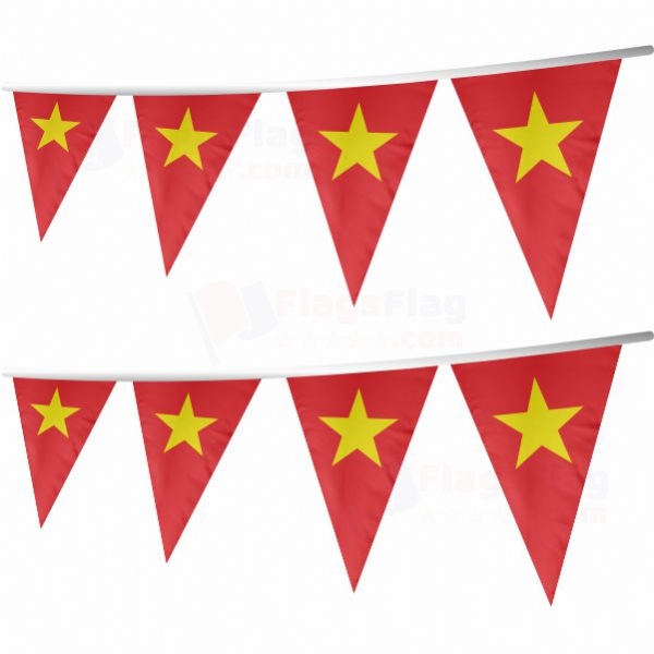 Vietnam Stringed Triangle Flag