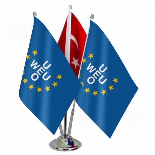 Western European Union Triple Table Flag