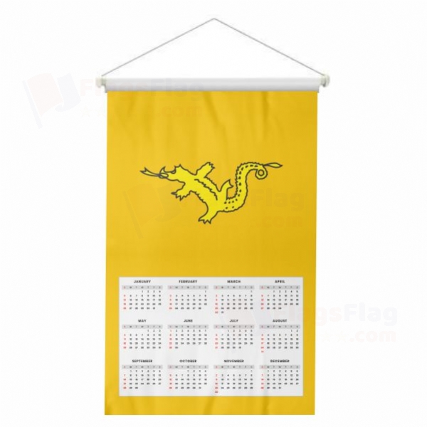 Xiongnu Empire Woven Fabric Digital Printing Calendar